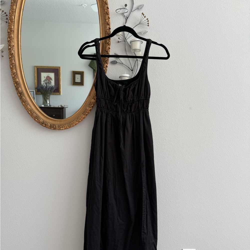 Aqua Black Sleeveless Maxi Sundress
